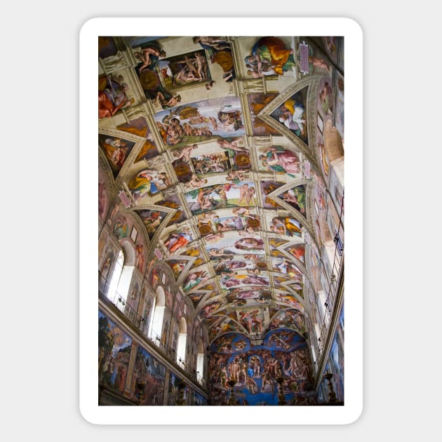 Sistine Chapel ceiling. (C026/9326) Sticker by SciencePhoto